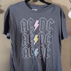 AC/DC Logo T-Shirt in Dark Gray